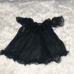 Off-Shoulder Lace Babydoll lingerie